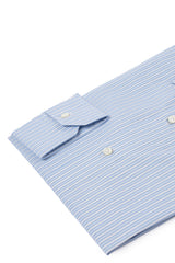 Striped Shirt with Tonal Collar and Cuff