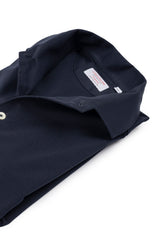 Navy Long Sleeve Interlock Polo