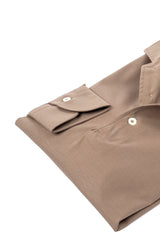 Taupe Long Sleeve Interlock Polo