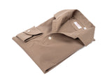 Taupe Long Sleeve Interlock Polo