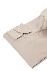 Champagne Long Sleeve Interlock Polo