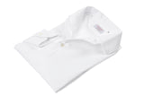 White Long Sleeve Interlock Polo