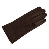 Cashmere Lined Brown Nappa Leather Men's Gloves