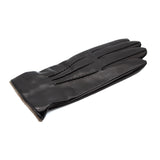 Cashmere Lined Black Nappa Leather Men's Gloves