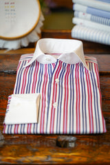White Collar Striped Popeline Shirt