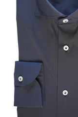 Blue Stretch Popeline Solid Shirt