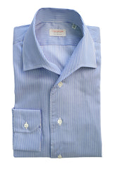 Fine Stripe Popeline Capri Collar Shirt