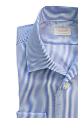 Fine Stripe Popeline Capri Collar Shirt