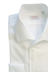 White Cotton Capri Collar Shirt