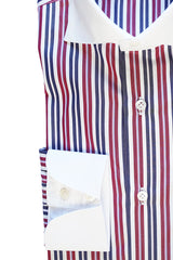 White Collar Striped Popeline Shirt