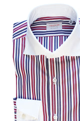 White Collar Striped Popeline Shirt