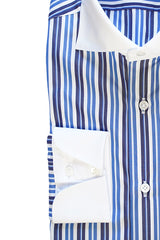 White Collar Striped Popeline Shirt