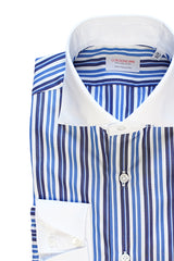 White Collar Striped Popeline Shirt