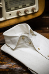 Polo Camicia Jersey Bianca Fatta a Mano