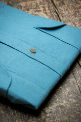 Zermatt — Teal Thomas Mason Flannel Shirt | Cordone1956