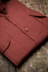 Cortina — Rust Thomas Mason Flannel Shirt | Cordone1956