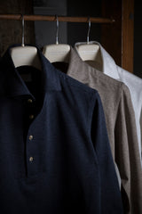 Polo Camicia Jersey Bianca Fatta a Mano