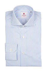 Striped Popeline Shirt Blue