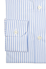 Striped Popeline Shirt Blue