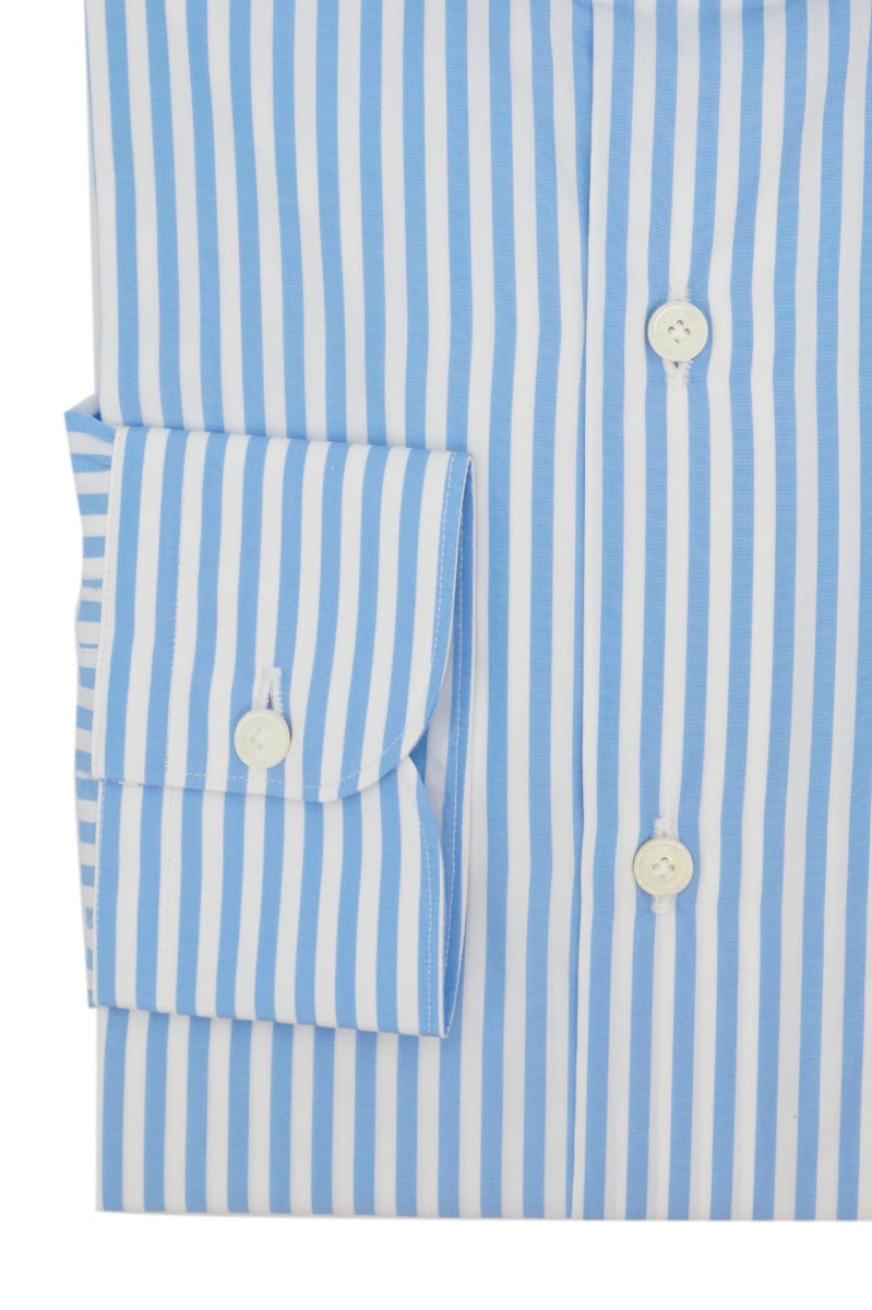 Sky pop Stripes Azure - Italian Cotton - Handmade in Italy