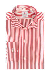 Striped Popeline Shirt Red
