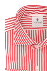 Striped Popeline Shirt Red