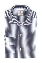Striped Popeline Shirt Blue