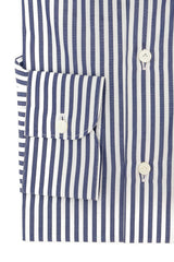 Striped Popeline Shirt Blue