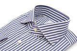 Striped Popeline Shirt Blue