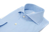Azure Panama Solid Shirt Handmade