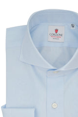 Light Azure Panama Solid Shirt Handmade