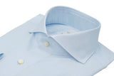 Light Azure Panama Solid Shirt Handmade