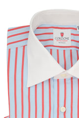 White Collar Striped Popeline Shirt
