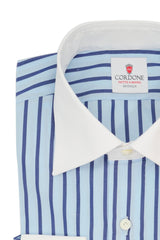 White Collar Striped Popeline Shirt