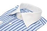 White Collar Striped Popeline Shirt