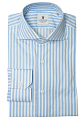 Striped Twill Shirt Azure