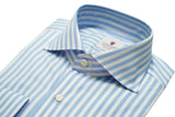 Striped Twill Shirt Azure