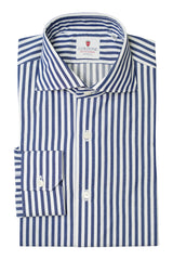 Striped Twill Shirt Blue
