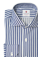 Striped Twill Shirt Blue