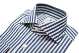 Striped Twill Shirt Blue