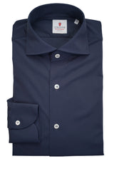 Blue No Iron Techincal Fabrics Shirt