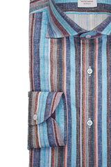 Multi Stripes Azure and Brown