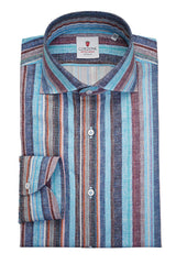 Multi Stripes Azure and Brown