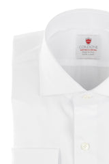 White Stretch Popeline Solid Shirt