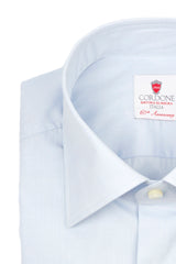 Azure Solid Popeline Shirt Handmade