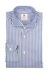 Striped Popeline Shirt Blue Handmade
