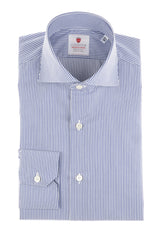 Striped Popeline Shirt Blue