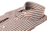 Striped Popeline Alumo Shirt Brown