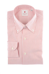Oxford Stripes Red - Italian Cotton - Handmade in Italy