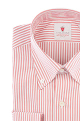 Oxford Stripes Red - Italian Cotton - Handmade in Italy